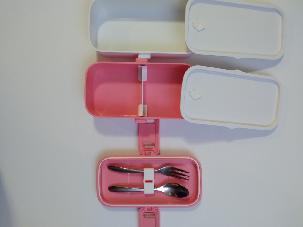 Look Back Bento Lunch Box | Two Tier Stackable Containers | 1.2 Liters- 5 Cups |