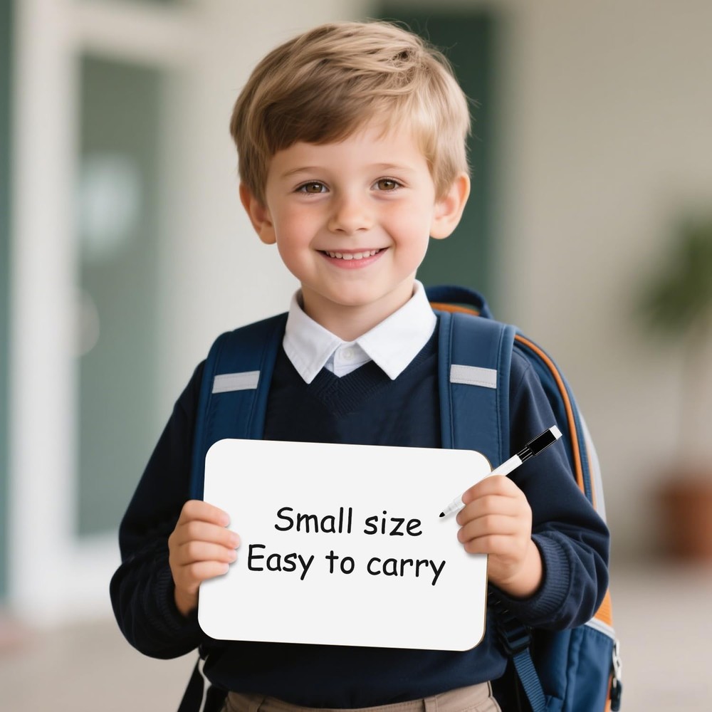 6Pack Dry Erase Boards 5" x 7" DoubleSided Mini Whiteboard Set – Includes Mar...