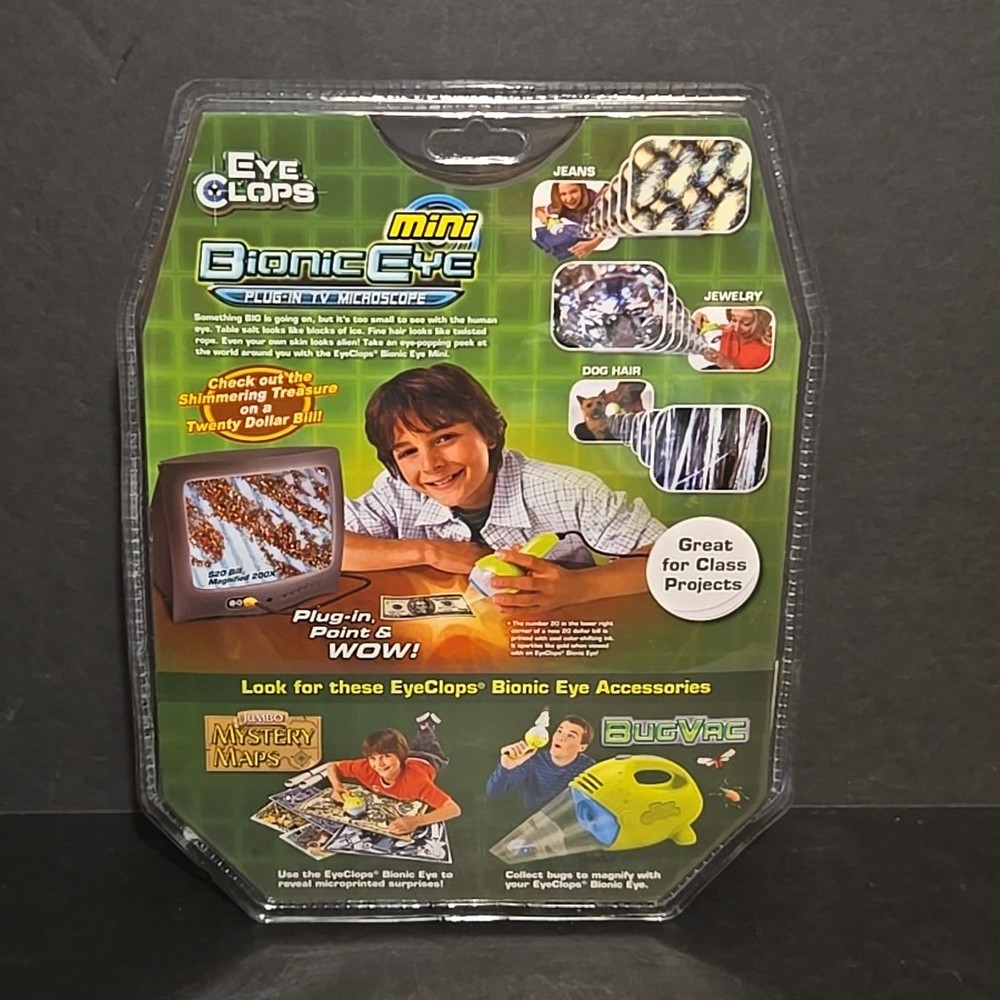 Eye Clops Bionic Eye Plug-In TV Microscope Toy JAKKS Pacific NEW