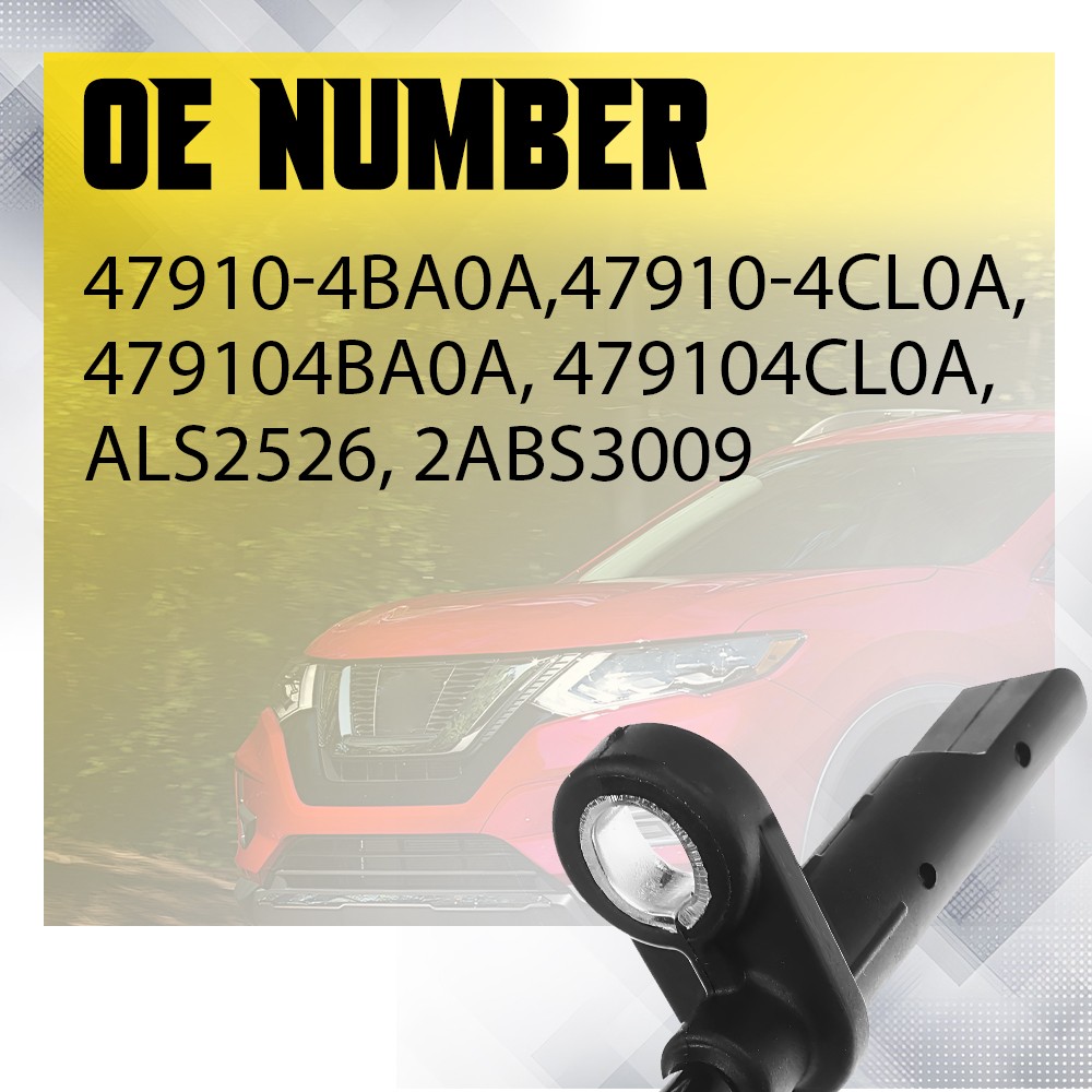 Set 2 ABS Wheel Speed Sensor Front-Left & Right For Nissan Rogue 2014-2020 EJ