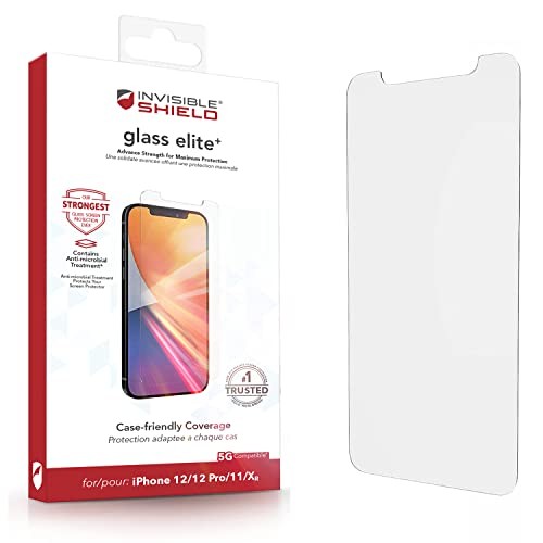 InvisibleShield Glass Elite+ Plus Screen Protector for iPhone 12 and iPhone