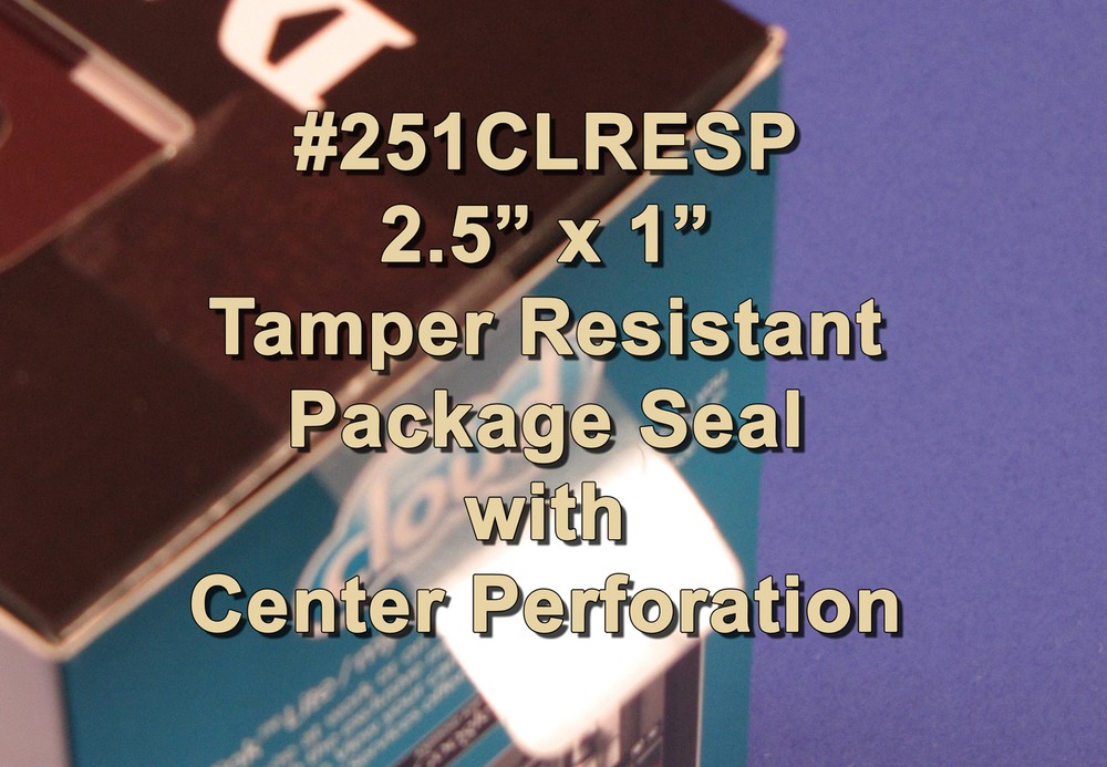 Clear Extreme Stick Perforated Rectangular Labels 2.5 x 1 500 Roll #251CLRESP