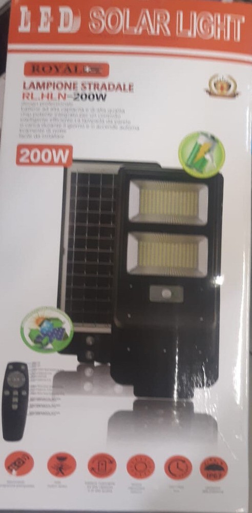 200W Solar LED Street Light with Solar Panel and Royal Remote Control