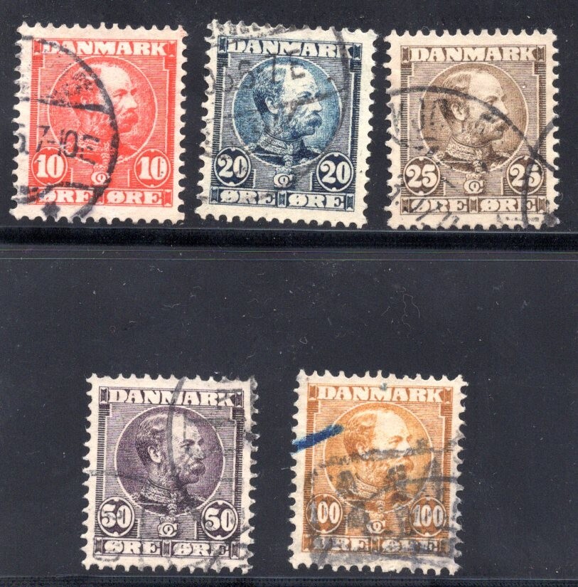 DENMARK 1904 SC. # 65-69 USED