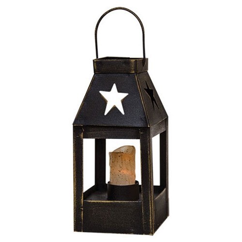 5" Mini Star Lantern with LED Drip Candle (Battery Included)