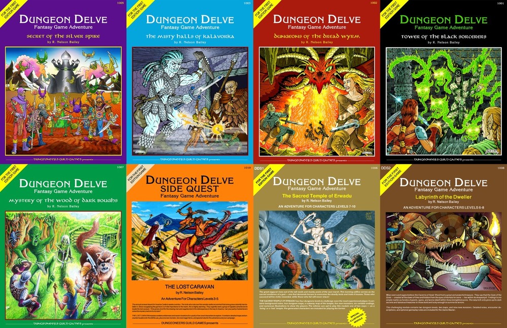 DUNGEON DELVE Module Bundle (8 books)
