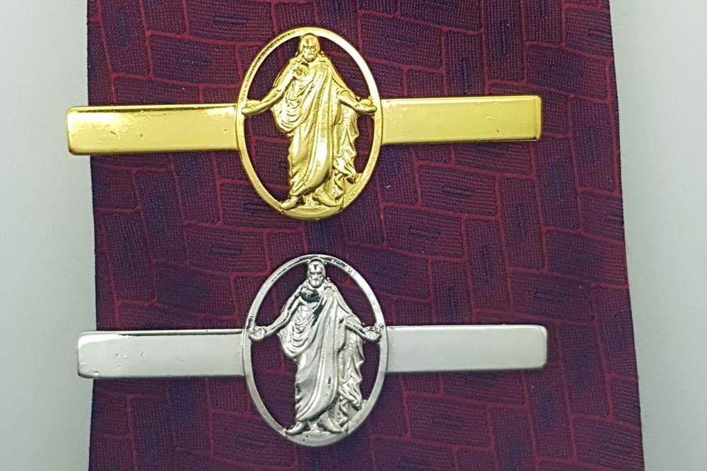 Christus Tie Bar, Gold plated