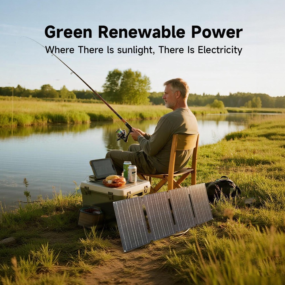 ALLPOWERS Foldable Solar Panel 60W Portable Solar Panel Charger USB for Camping