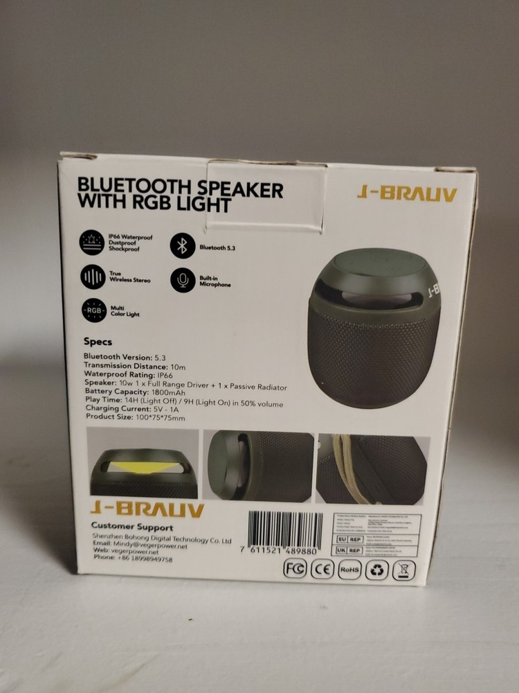 EBODA Bluetooth RGB waterproof Speaker