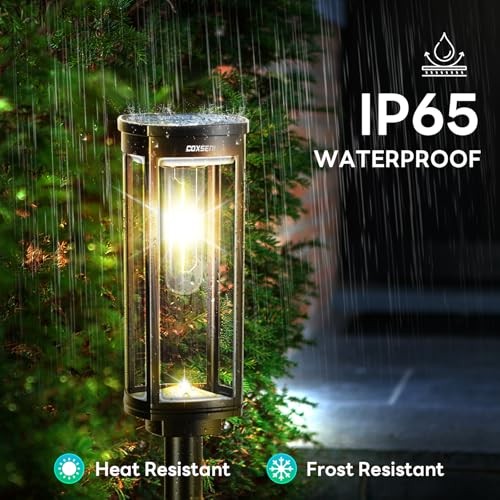 Solar Pathway Lights Outdoor 8 Pack, Bright Solar Path Lights 8Pack Warm White