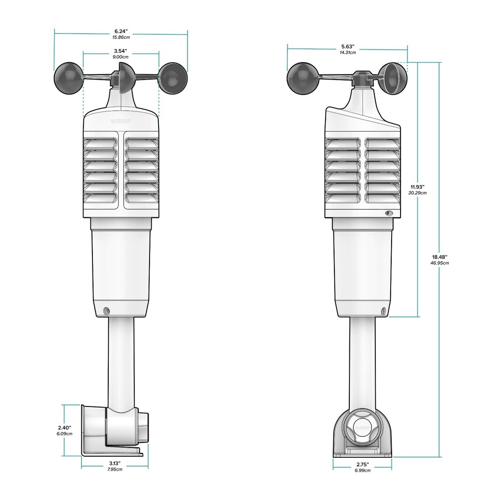 LTV-W2 La Crosse Technology View - Connected Wireless Wind Sensor