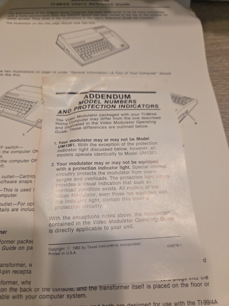 Vintage Texas Instruments Ti-99/4A (PHCOO4A) Home Computer Bundle Untested