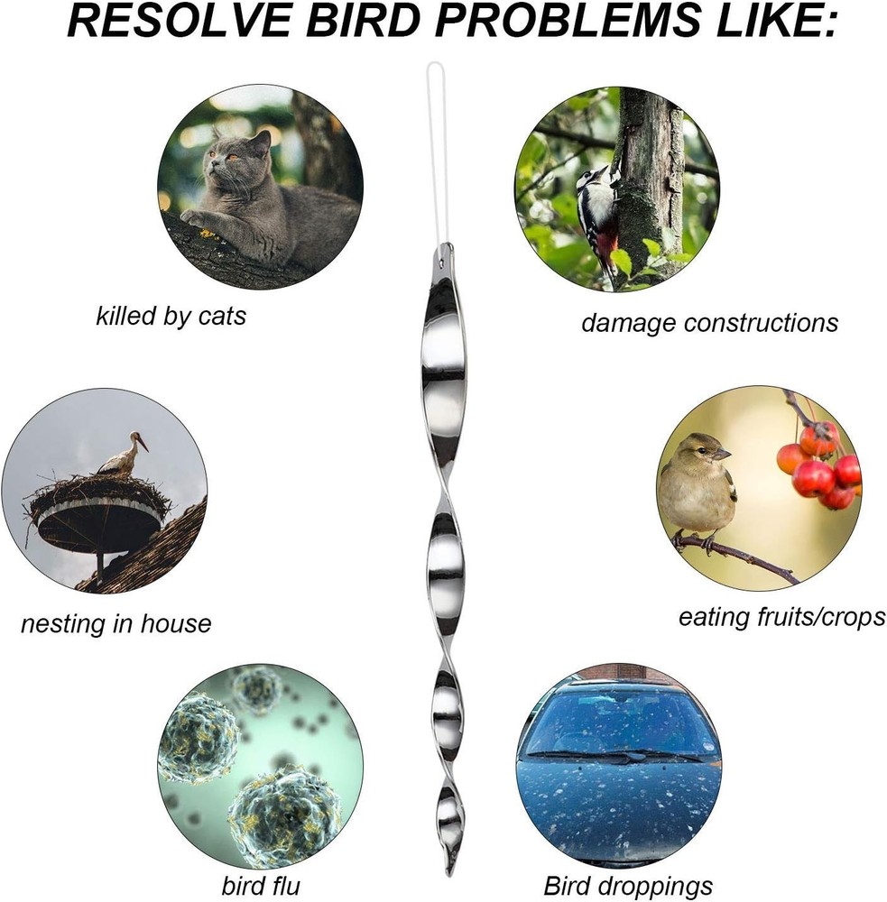 Decorative Bird Control Devices 12PCS