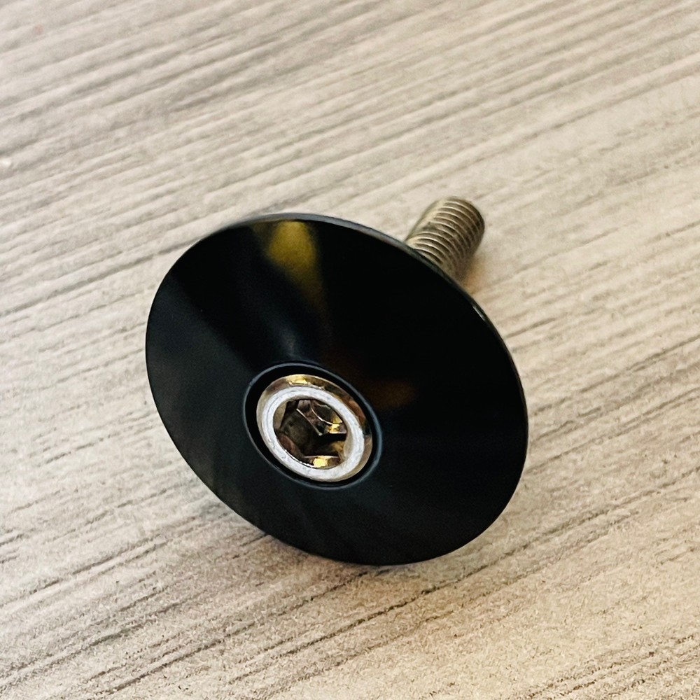 Black Aluminum 1 1/8 Threadless Headset Top Cap