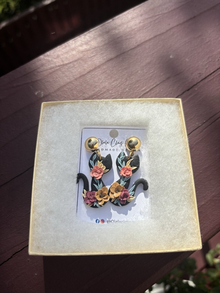 Polymer Clay Earrings Handmade for Fall Halloween