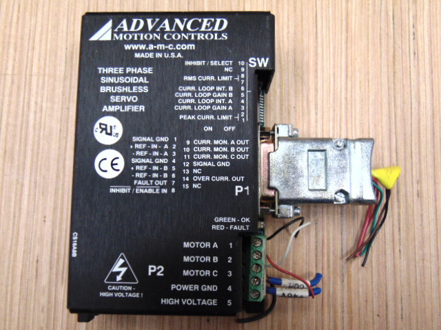 ADVANCED MOTION CONTROLS THREE PHASE SINUSOIDAL BRUSHLESS SERVO AMPLIFIER