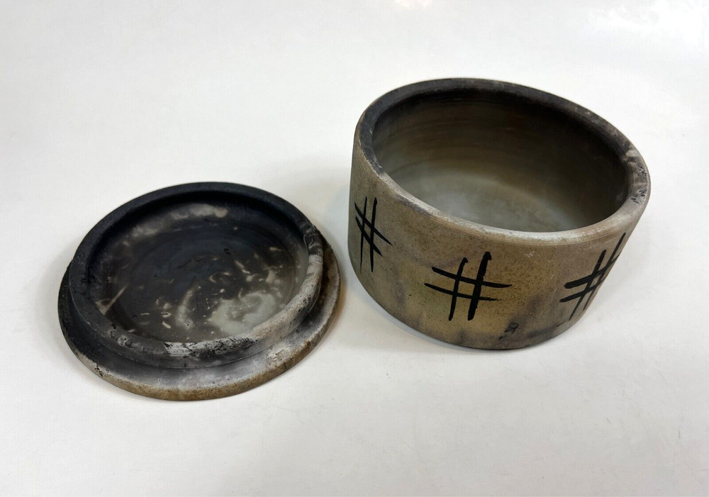 Nell Devitt Pottery Raku Lidded Box