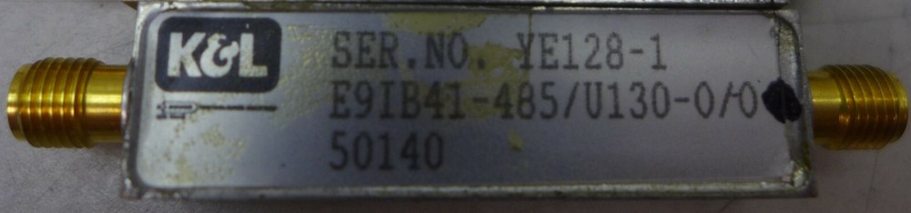 K&L E9IB41-485/U130-0/0 Bandpass Filter