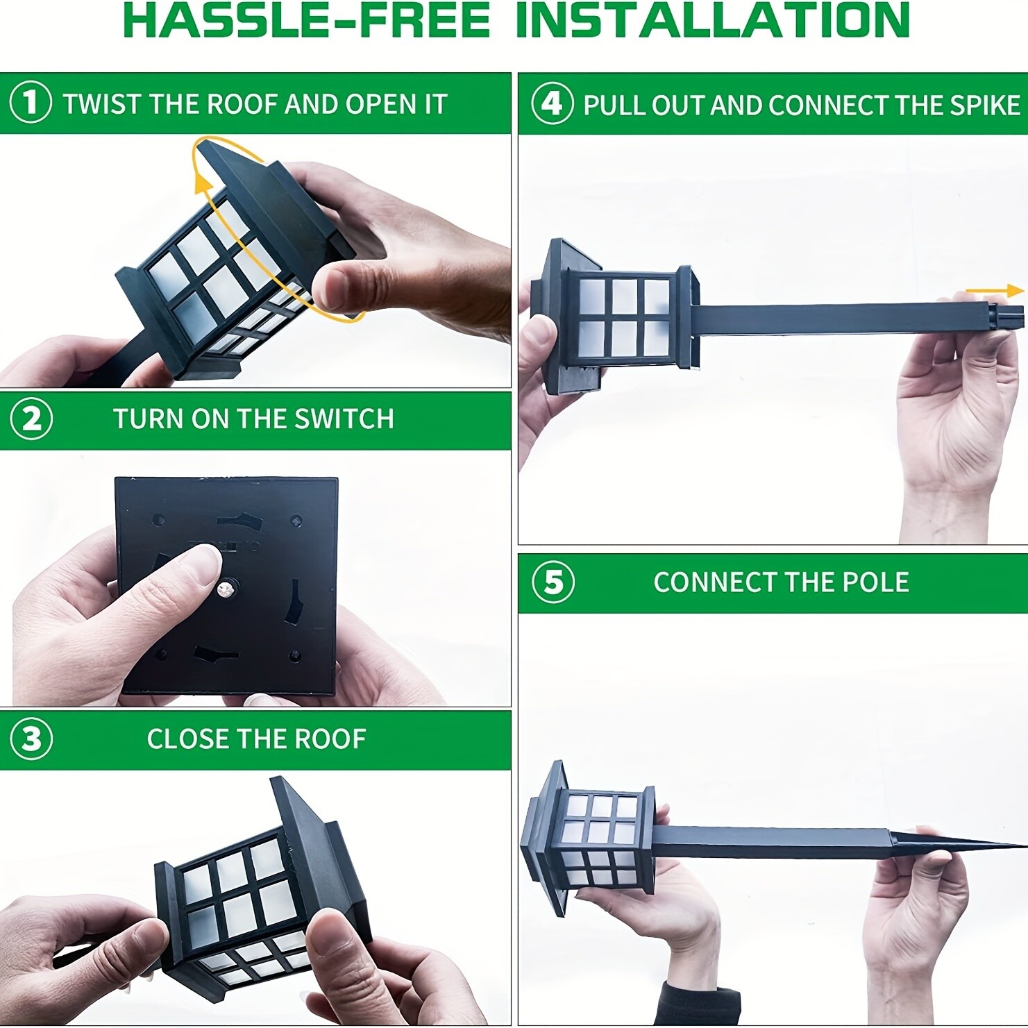 Solar Garden Lights Outdoor Waterproof Landscape LED Lights Pathway Yard