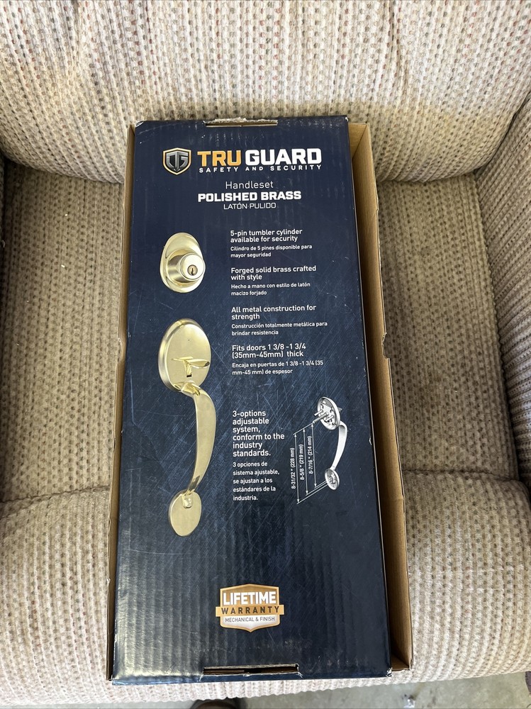 Tru-Guard, Polished Brass, Handle Set