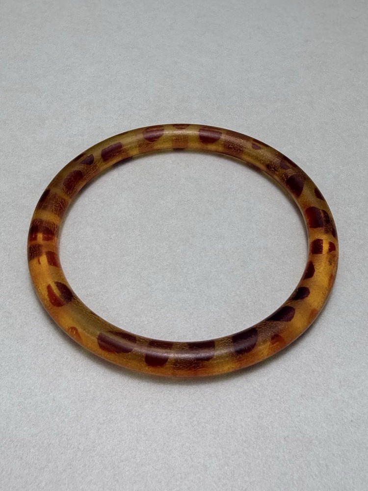Vintage Lucite Thin Bangle Bracelet Stackable Retro Minimalist  Size 8.5"