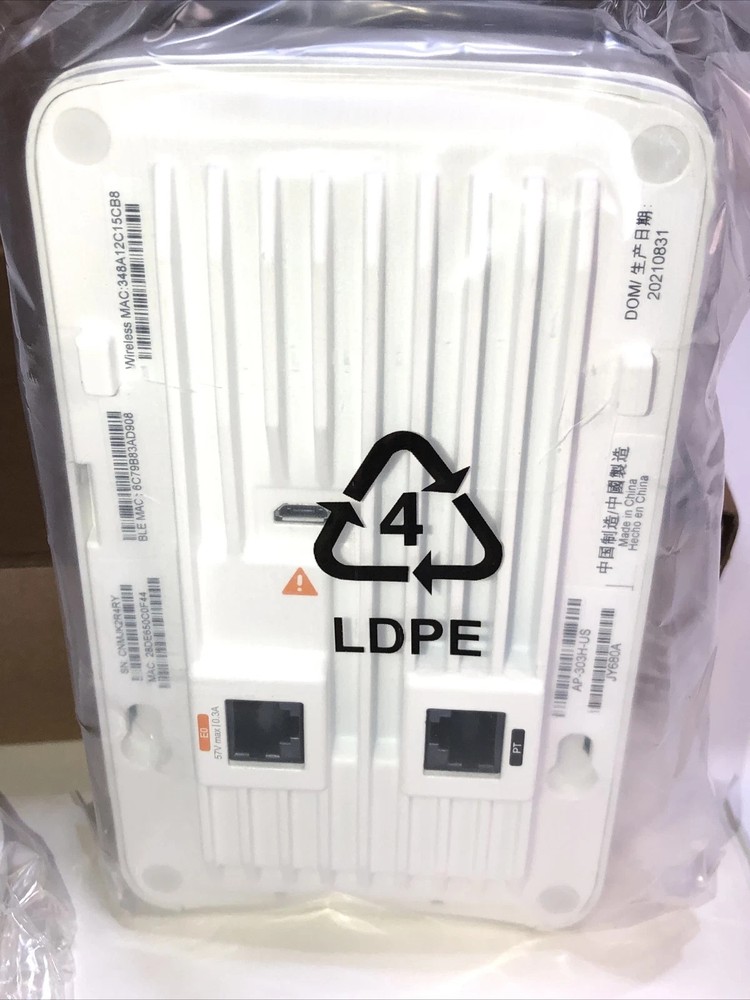 ARUBA Barely Used AP303H - Includes New In Package AP 303H & Mounting Bracket