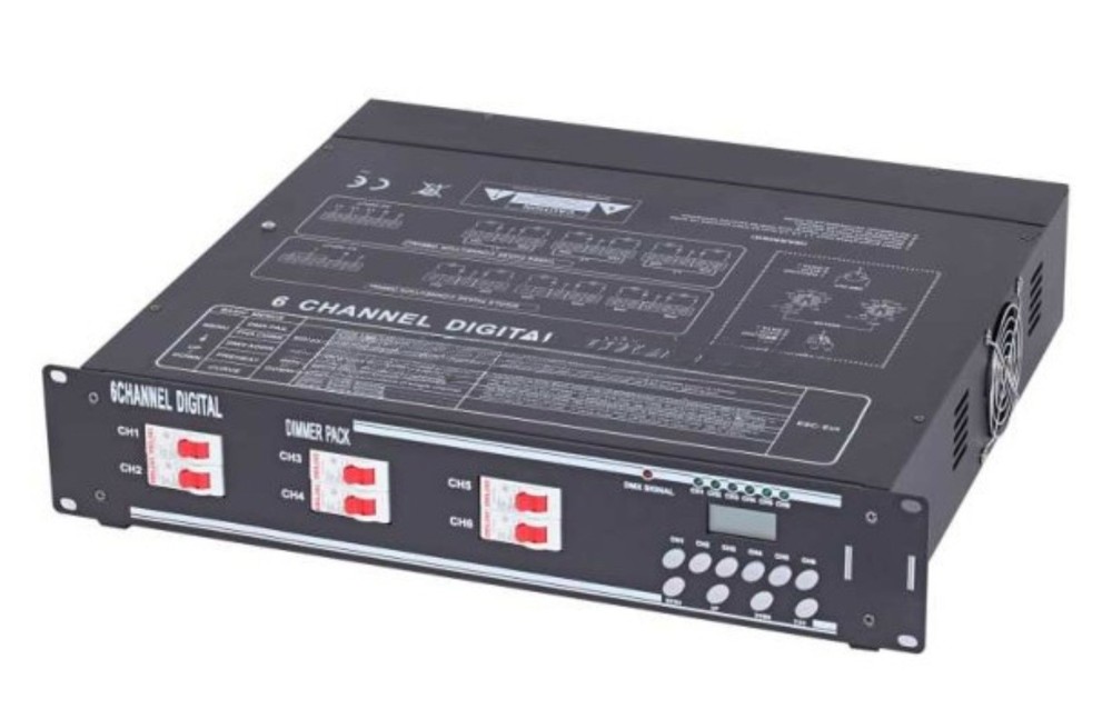 Professional 6-Channel Digital Dimmer Pack for Stage Lighting Control System