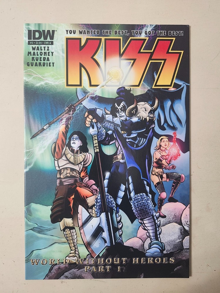KISS World Without Heroes Part 1 IDW Illustrated Comic Book 2012 First Printing