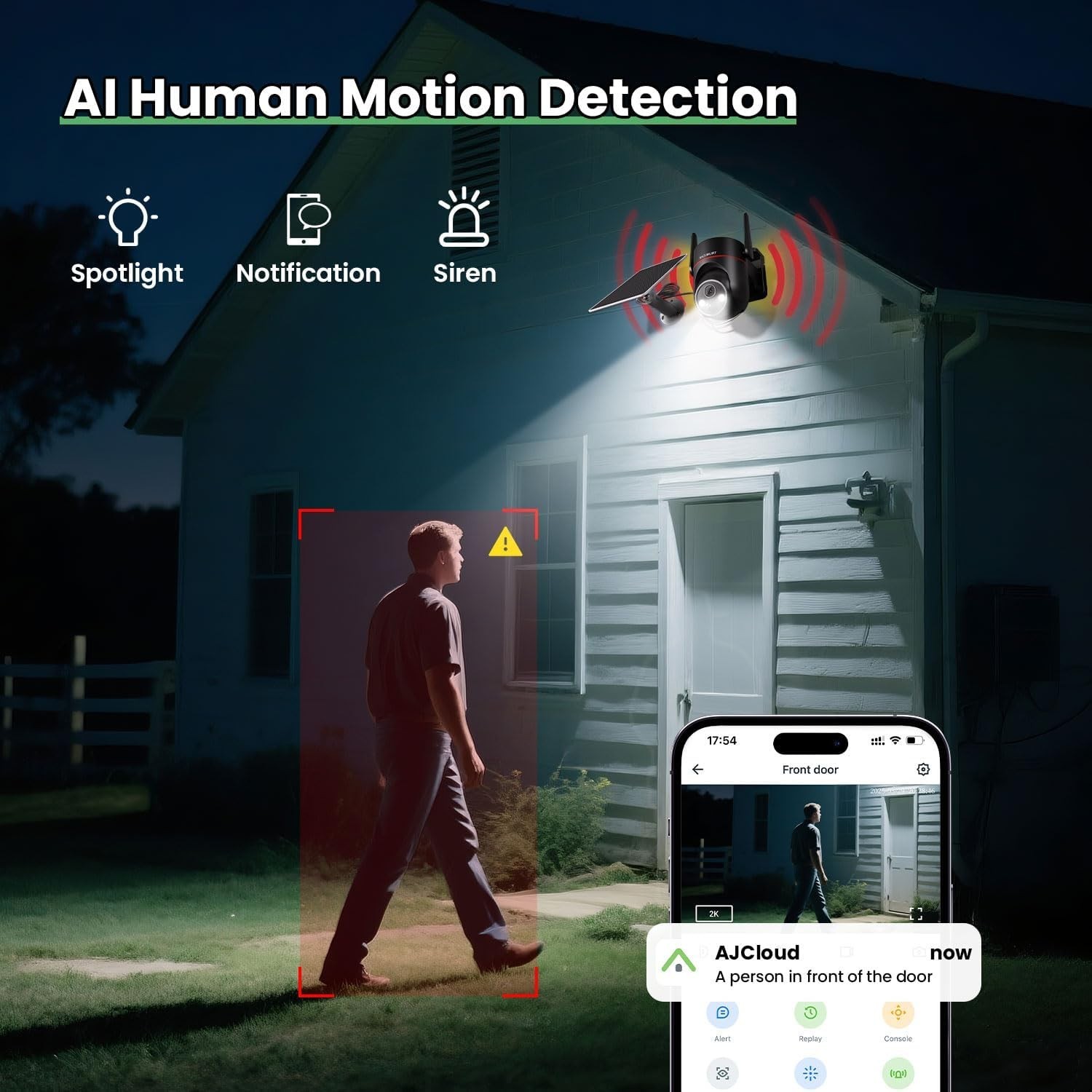 No WiFi Needed 4G LTE Wireless Security Camera with 2K HD Color Night Vision