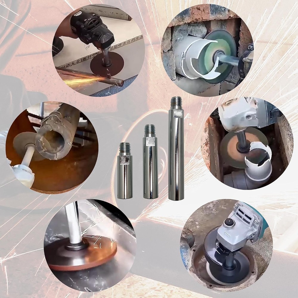 5/8"-11 Angle Grinder Extension Silver 3" & 4" 5.5"