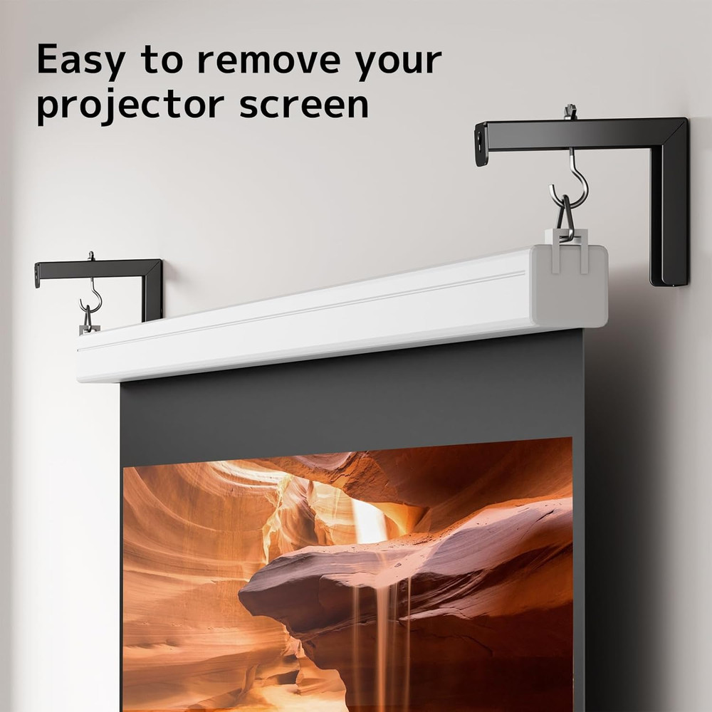 Universal Projector Screen Ceiling Mount L-Brackets, Wall Hanging Mount 6 inc...