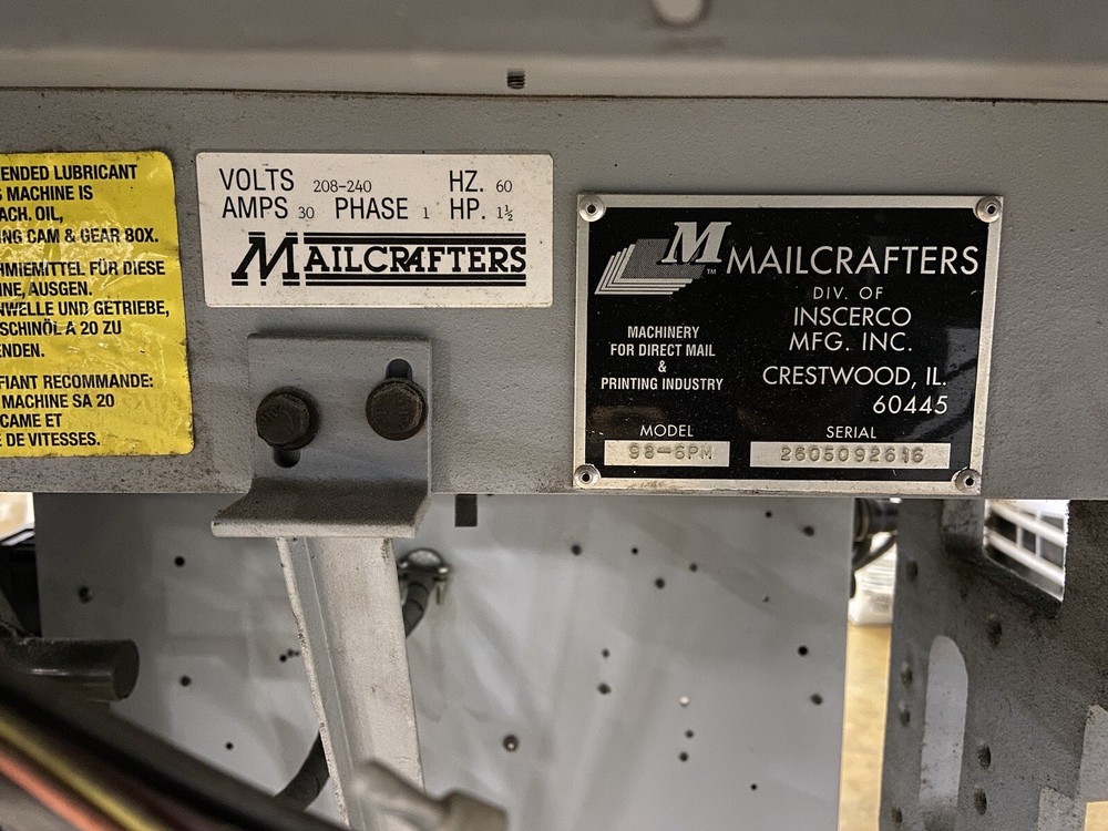 Mailcrafter Edge 9800 Inserter Low Hours!!!