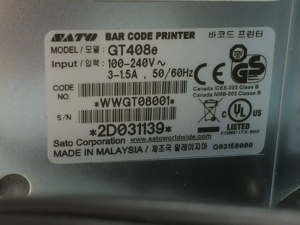 SATO GT408E THERMAL BARCODE PRINTER