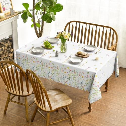 Spring Tablecloth 60×84 Inch Rectangular, Light 60" x 84" (Rectangular) Green