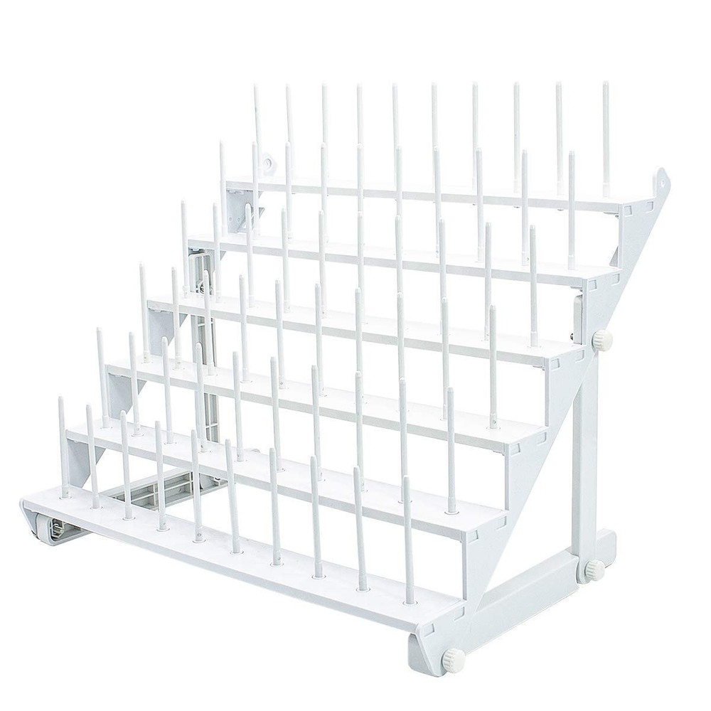 Sew Tech Thread Rack for 60 Spools or 30 Cones, Wall Mounted Large Thread Hol...