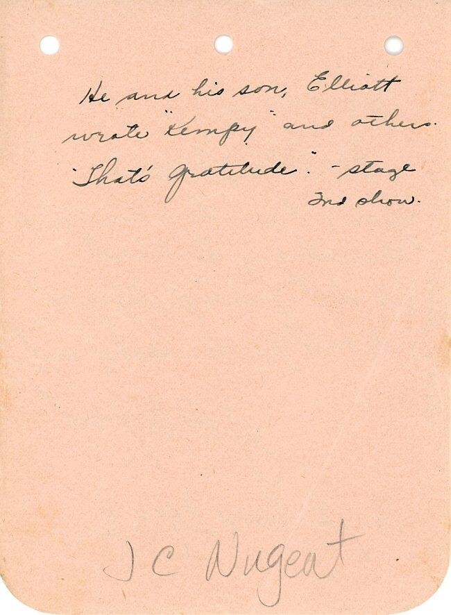 J.C. Nugent-Signed Paper