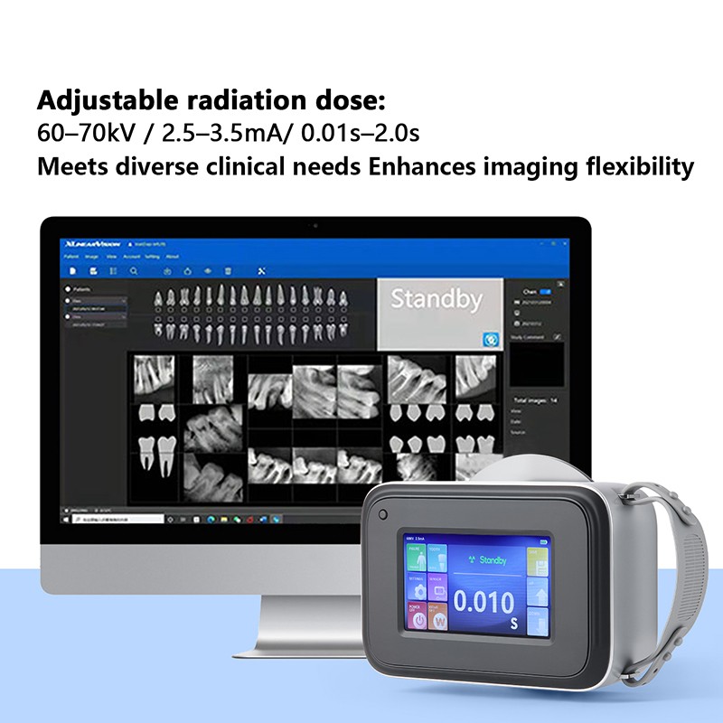 Portable Dental X Mobile Unit Ray Digital Machine with Shield/Sensor Size 2/S1