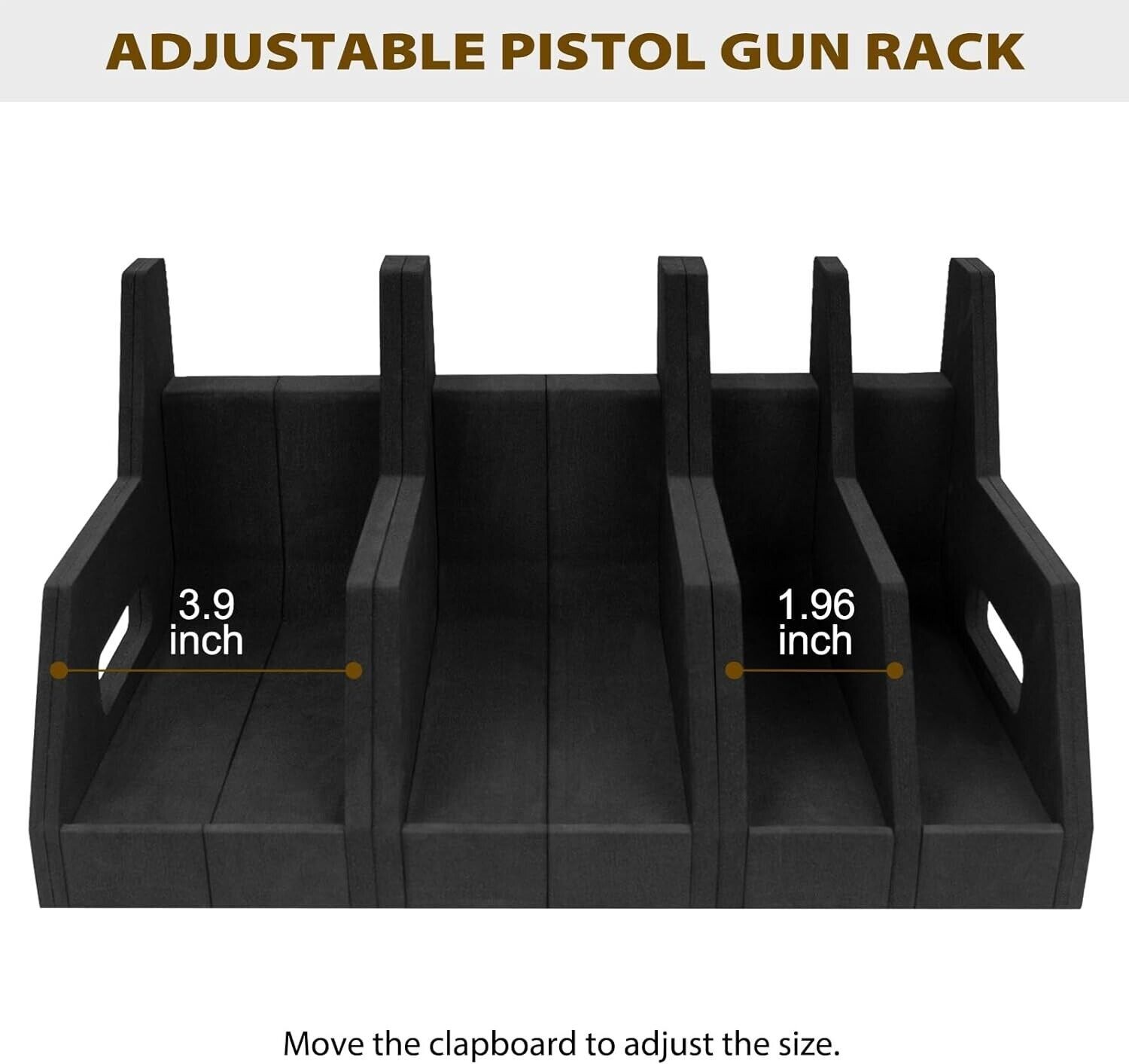 Gun Rack for 6 Handguns, Pistol Holder Organizer Accessories Gun Safe Organizer