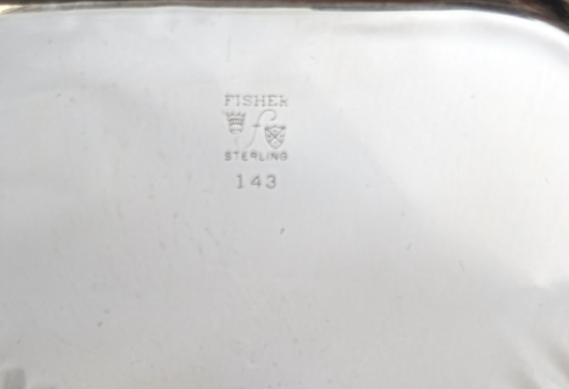 Fisher Sterling Silver Clam Shell Footed Dish