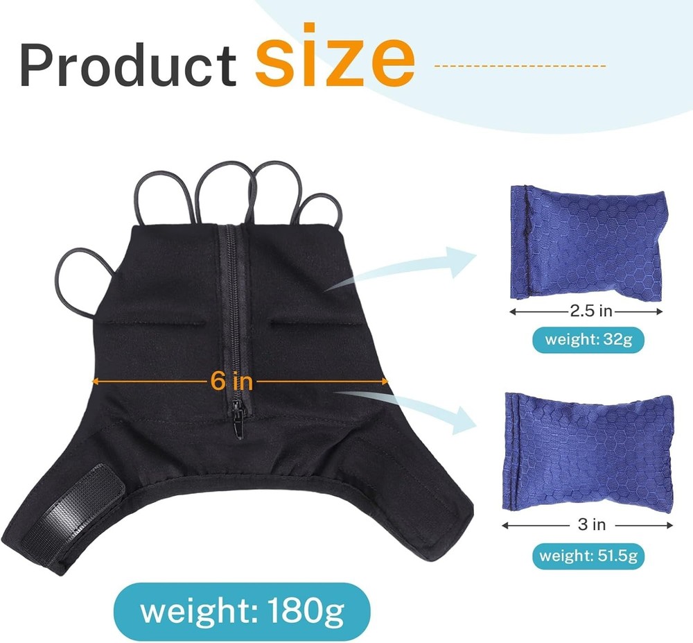 Weighted Gloves for Hand Tremors,Adjustable Hand Stability Aid,Left