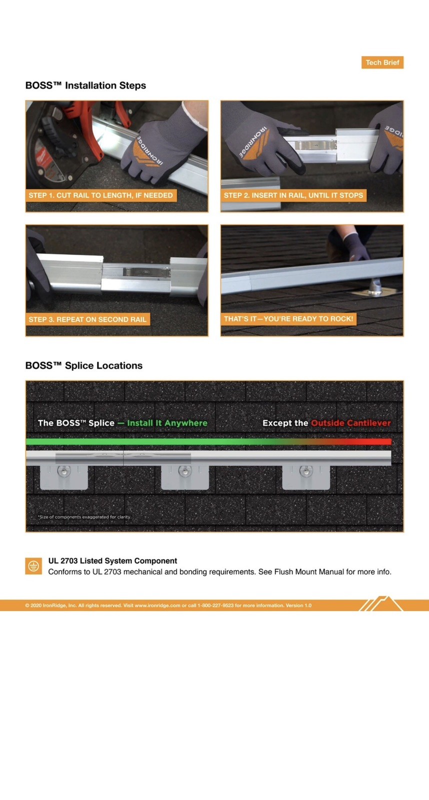 IronRidge XR100-BOSS-01-M1 BOSS Bonded Structural Splice( 20) piece set