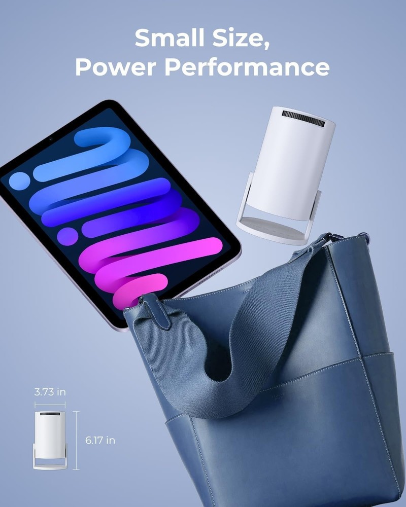 Ultra-Portable Mini Projector - 180° Rotating, WiFi & Bluetooth Connectivity