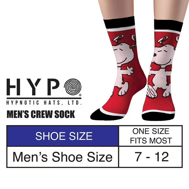 Peanuts Men's Character 2-Pack Boxer Brief and Crew Sock Set Size M