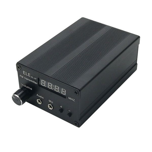 LED 5W Stereo FM Wireless Radio Transmitter Power Adjustable Telescopic Antenna