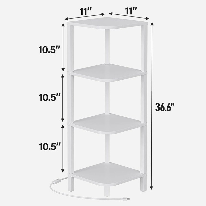 L Shaped Corner Shelf Multi Layer Storage Unit Adjustable Feet Easy Assembly New