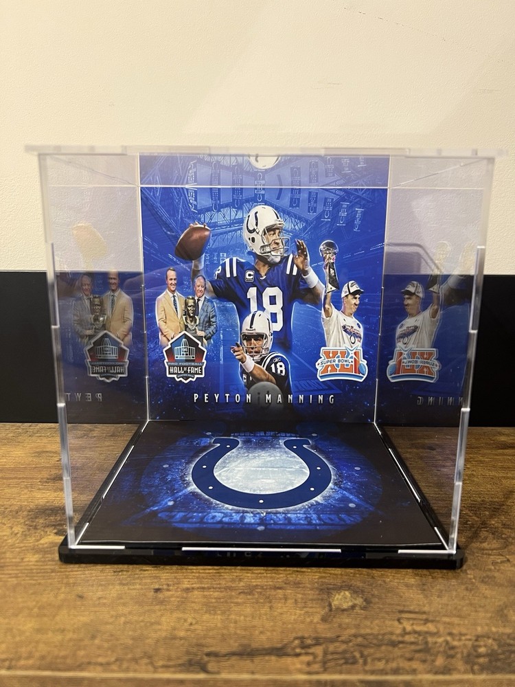Peyton Manning Custom Mini Helmet Display or Card Display - Colts