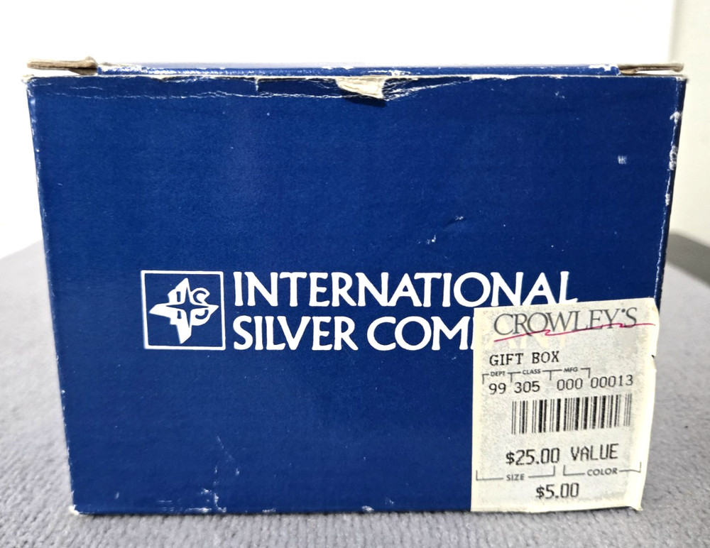 Vintage International Silver Co Silver Plated Lined Oval Trinket Jewelry Box