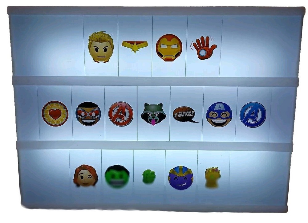 Marvel Avengers Personal LED Light Up Shadow Box Customizeable Text NEW & RARE