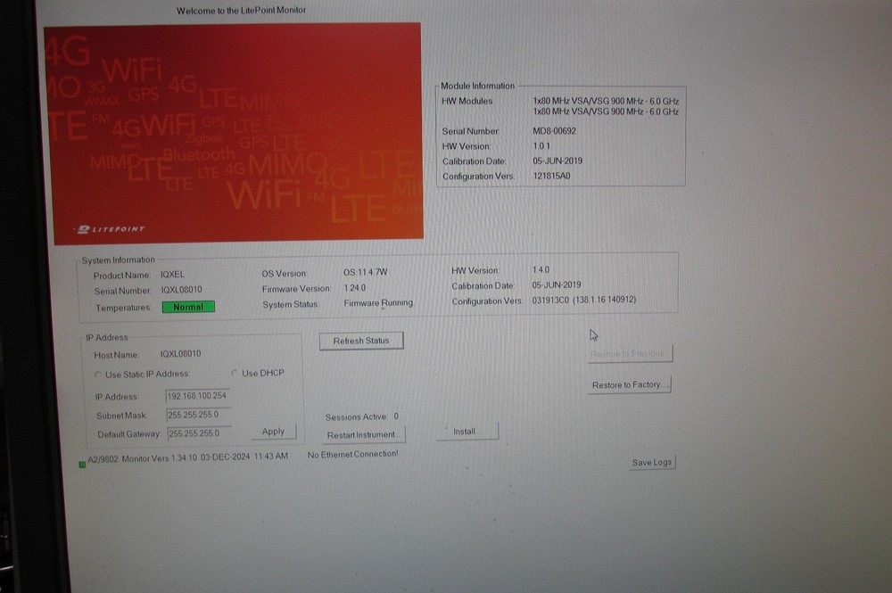 Litepoint iQxel 80 RF Connectivity Test System Set #2