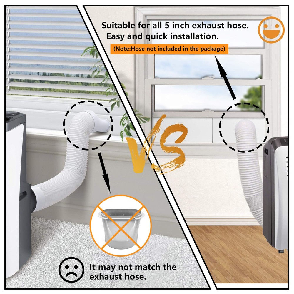 Portable Conditioner Window Seal Plates Kit, Vertical AC Window Unit, Adjusta...